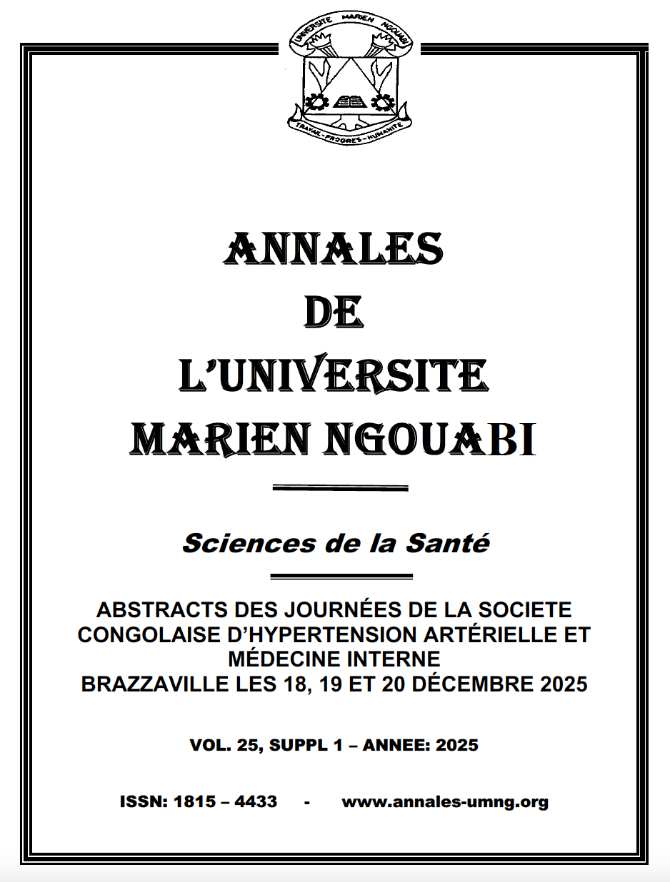 					Afficher Vol. 25 No Supplément 1 (2025): Série Sciences de la Santé
				