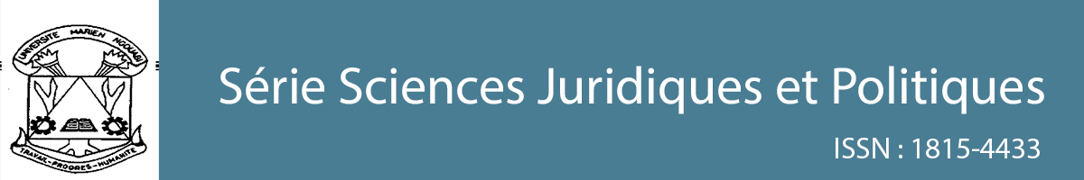 Série Sciences Juridiques et Politiques